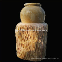 Ornamental rosin yellow marble flower pot indoor